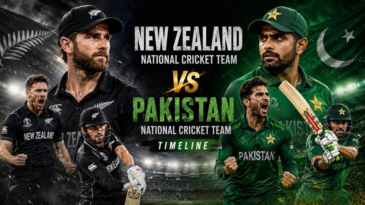 New Zealand National Cricket Team vs Pakistan National Cricket Team Timeline
