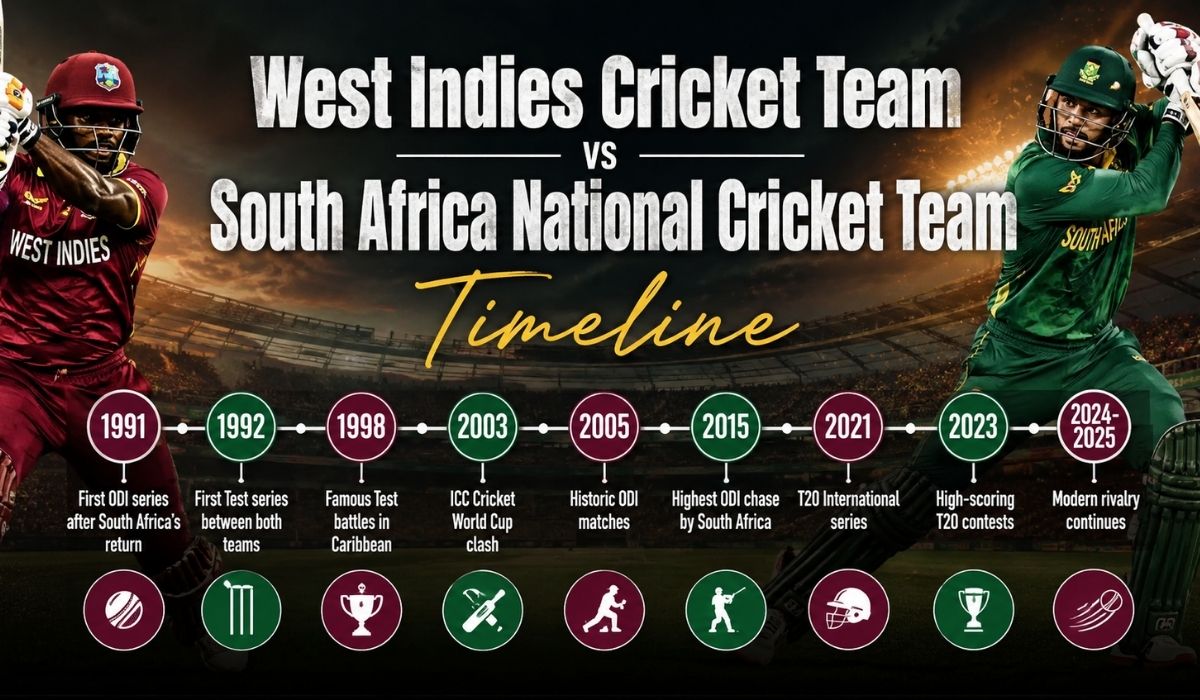 West Indies Cricket Team vs South Africa National Cricket Team Timeline
