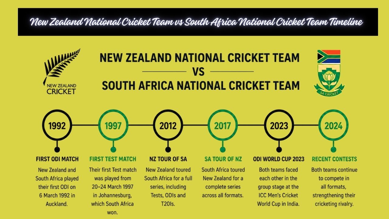New Zealand National Cricket Team vs South Africa National Cricket Team Timeline