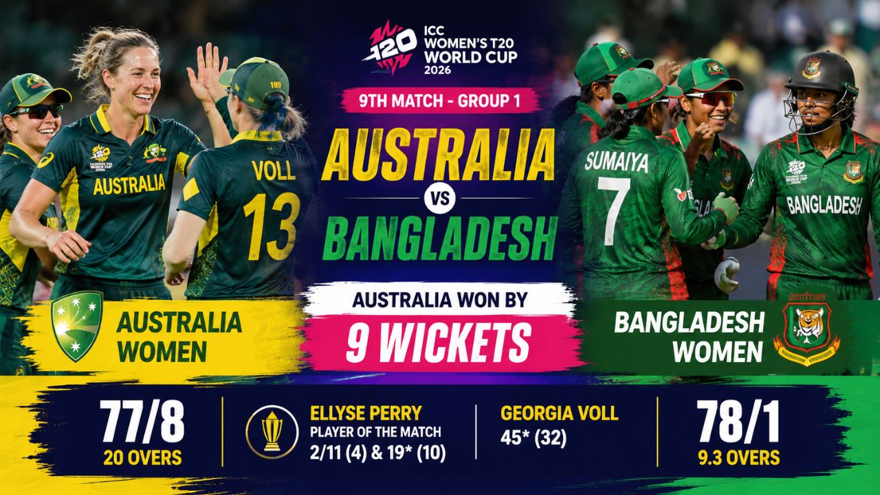 Australia Crush Bangladesh by Nine Wickets to Continue Perfect World Cup Start