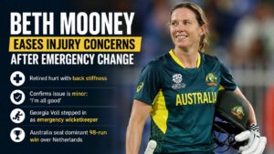 Beth Mooney Dismisses Injury Fears After Back Stiffness During Australia’s Dominant Win